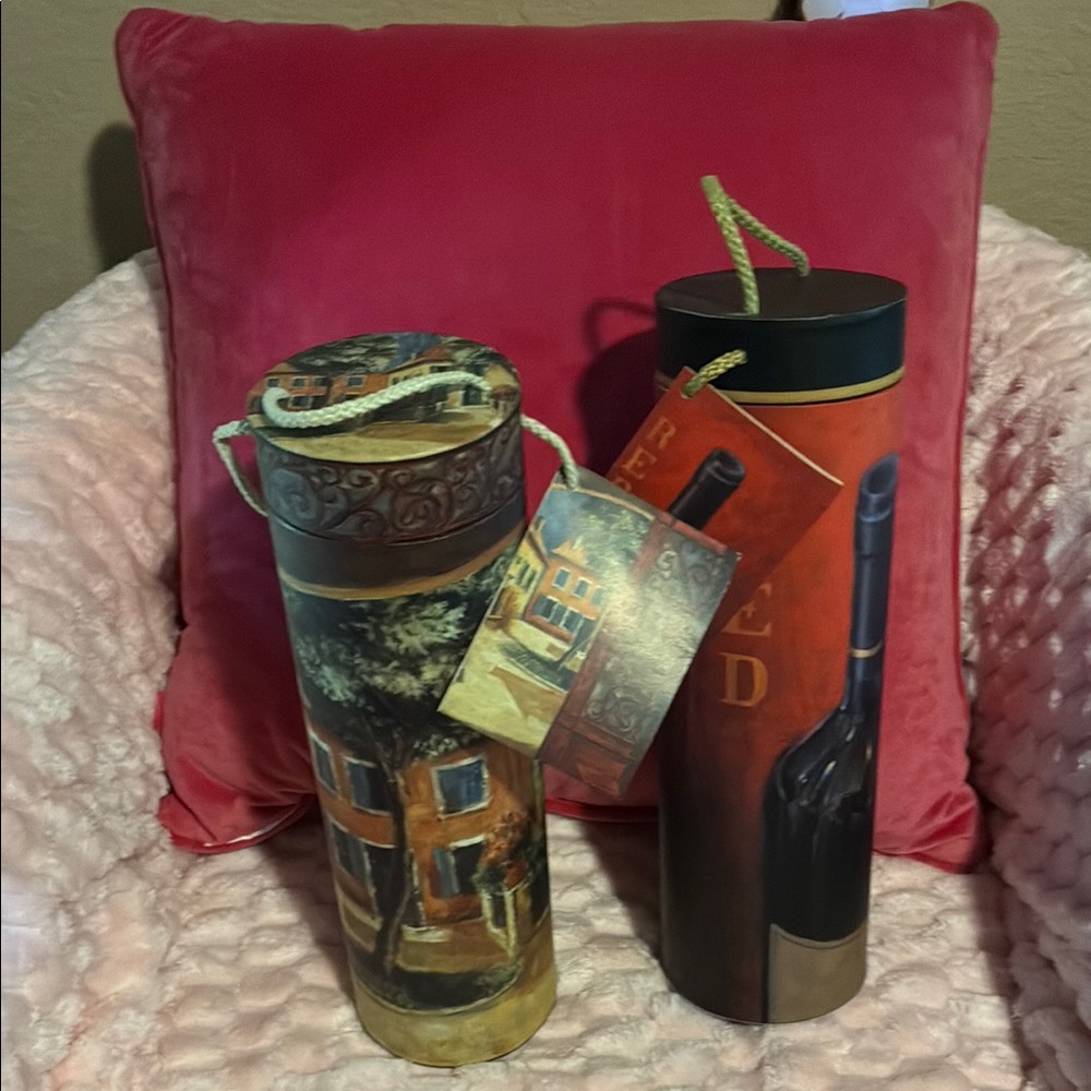 NWOT- Decorative Wine Bottle Gift Boxes